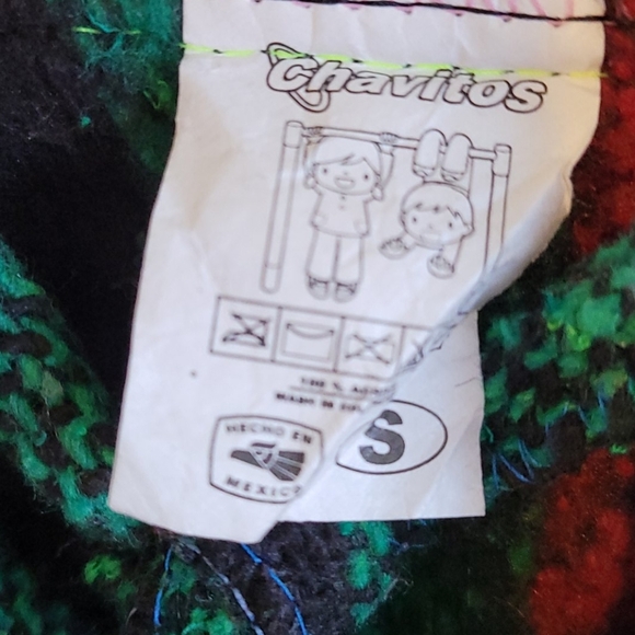 Boys Or Girls Handmade Knitted Colorful sweater Size S Unique Lightweight Hodded - Picture 3 of 11